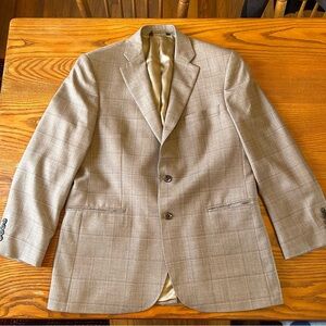 Brooks Brothers “346” Madison Fit Tan Plaid Blazer